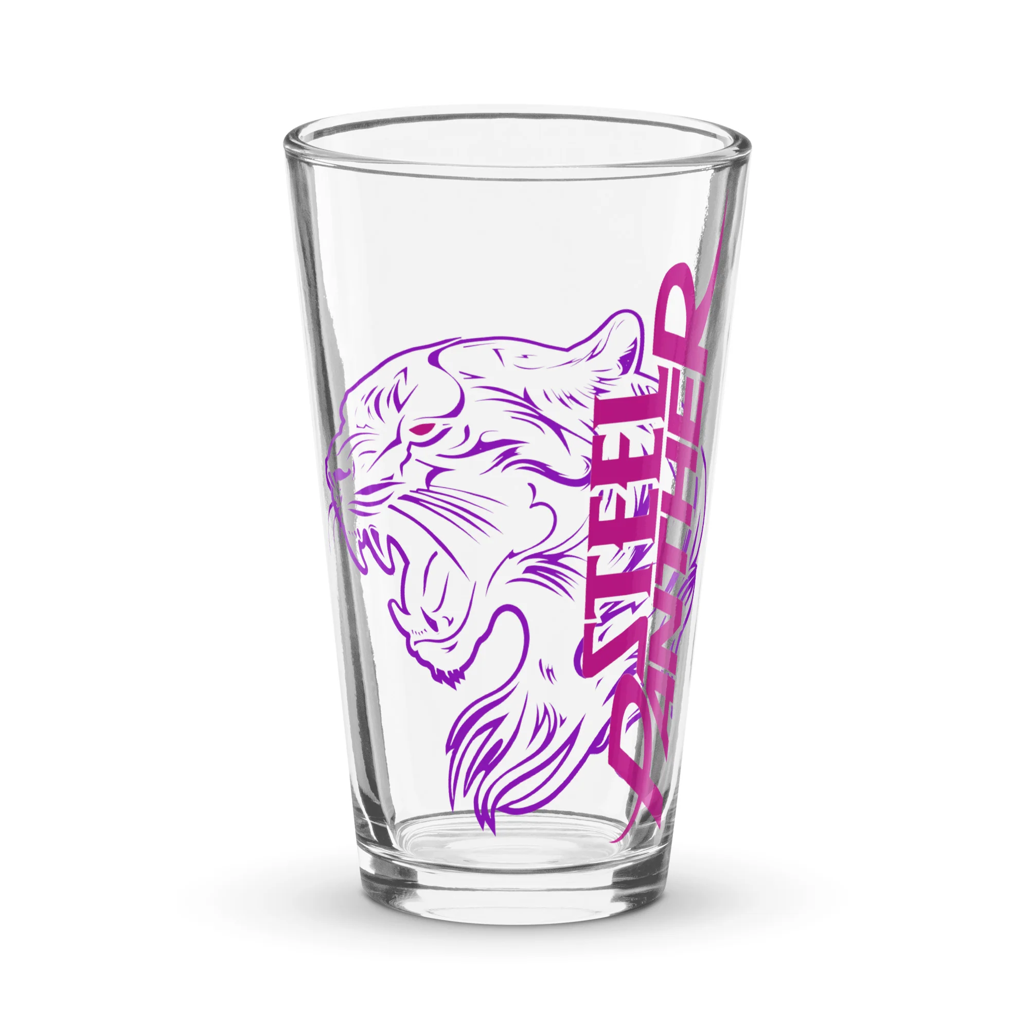 Panther Head pint glass